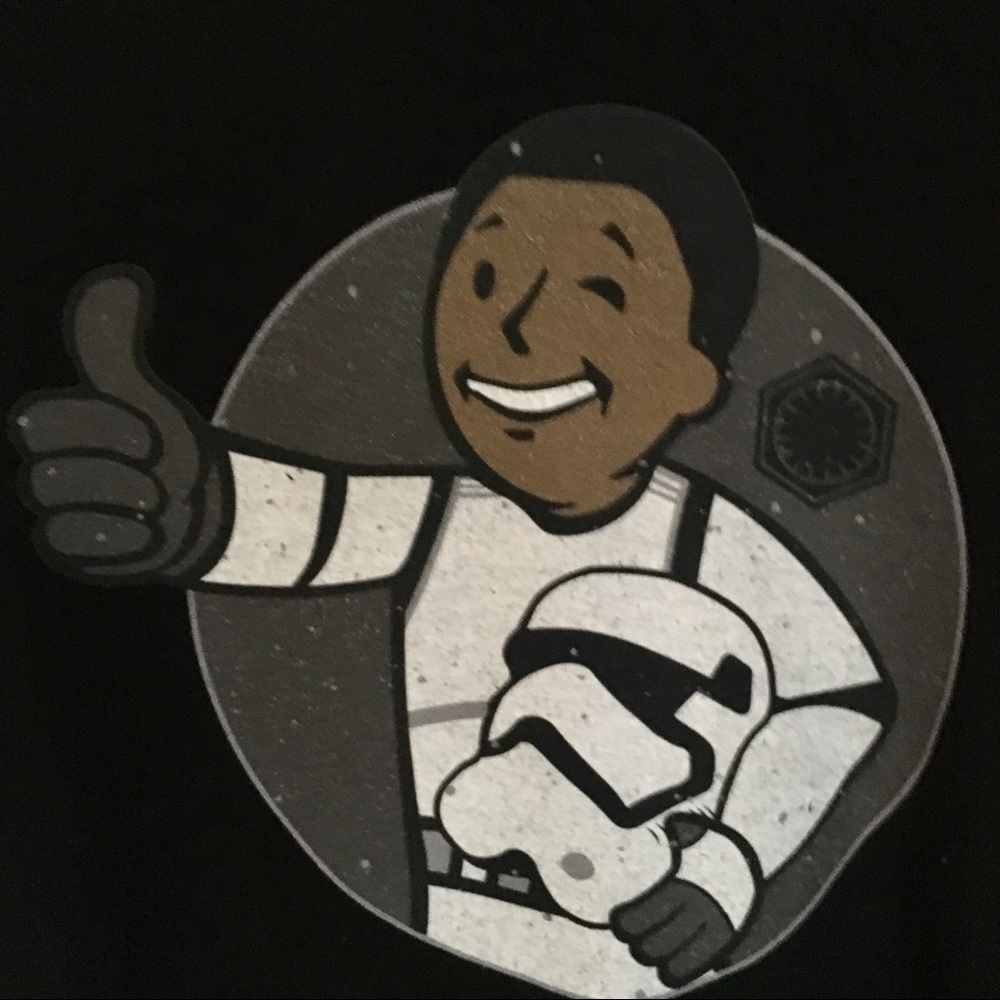 Finn Star Wars as Fallout Vault Boy Hoodie Medium